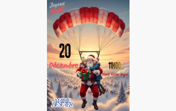 Un père noël à Scaër le 20 décembre .