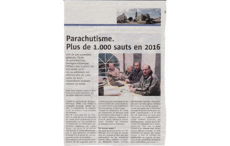 Assemblé générale de l'Ecole de parachutisme de Bretagne atlantique