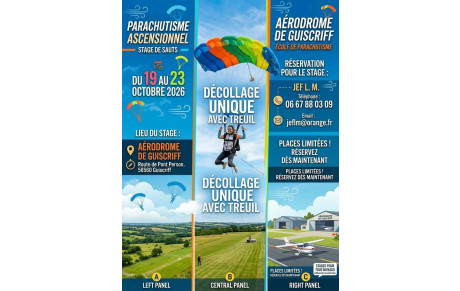 Stage de parachutisme ascensionnel